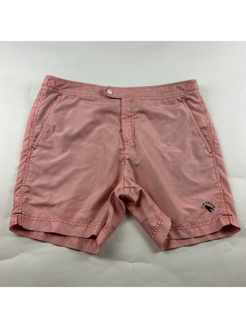 Ted Baker Men's Orange Striped Swim Shorts 3 Medium